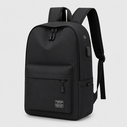 Streamlined Daily Commuter Backpack with Padded Laptop Sleeve & Optional USB Port for School, Work & Travel