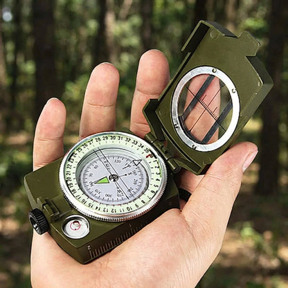 Lensatic Sighting Compass with Folding Design for Hiking & Outdoor Navigation | Portable Pocket Compass