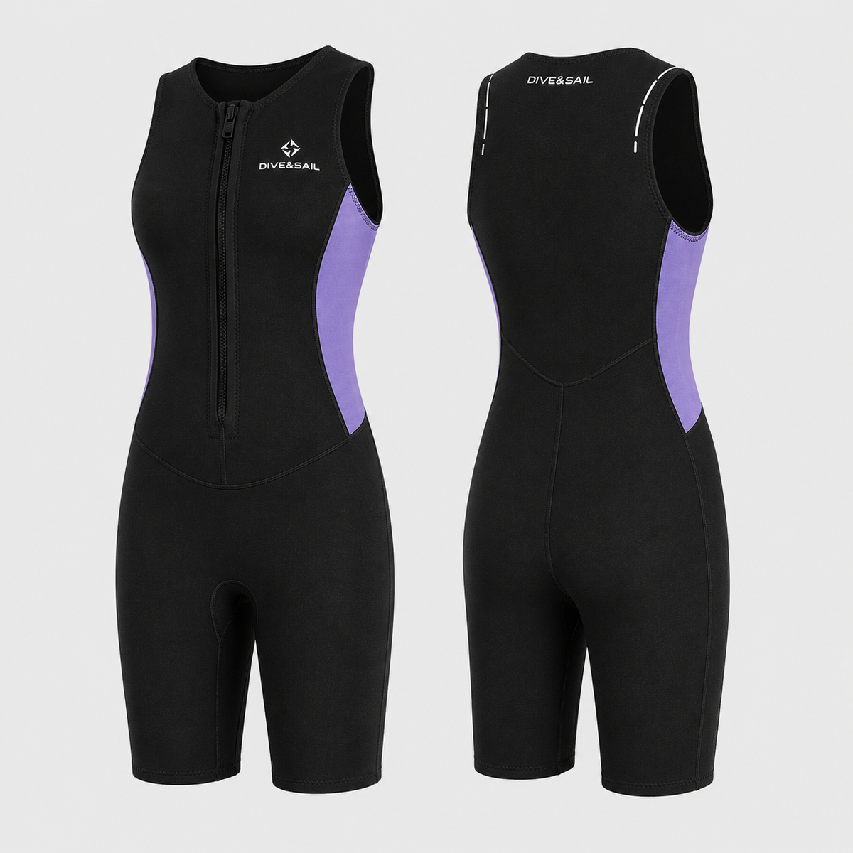 Sleeveless Shorty Wetsuit – 2mm Neoprene for Warm Water Swimming & Surfing