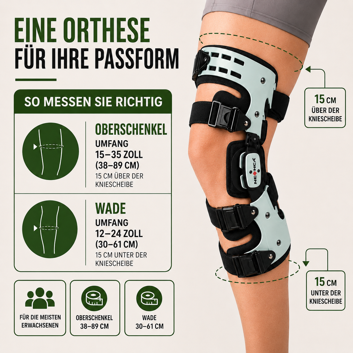 Hinged Knee Brace for Joint Support & Pain Relief – Adjustable Compression Stabilizer for Walking & Daily Activity