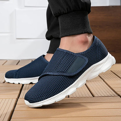 Extra-Wide Adjustable Mesh Slip-On Sneaker for Swollen Feet & Bunions – Cushioned Lightweight Walking Shoe for Men & Women
