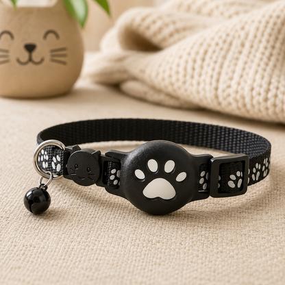 GPS Location Tracking Collar for Cats & Small Dogs with Reflective Safety Strap & App Control