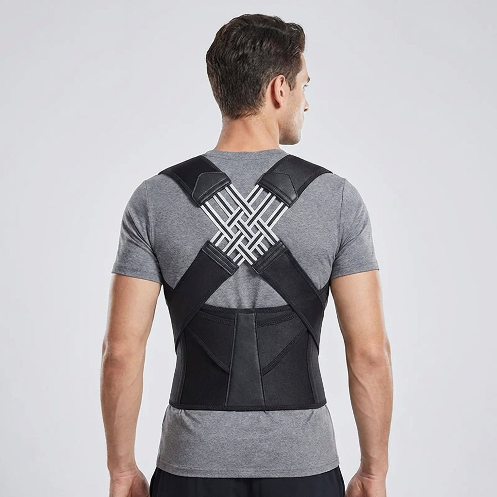 Adjustable Posture Corrector Back Support Brace for Upper and Lower Spine Alignment, Slouch Relief, Shoulder Realignment, Comfortable Wear