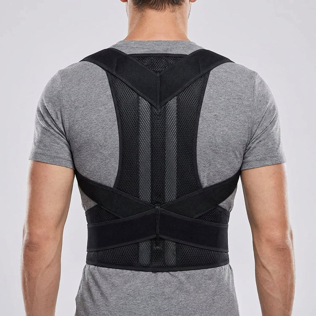Adjustable Back Support Brace for Men & Women – Realigns Shoulders & Relieves Lower Back Strain