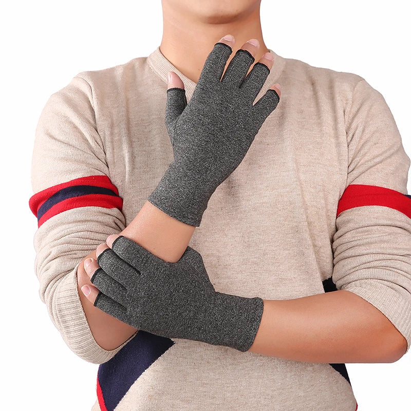 Fingerless Compression Gloves for Joint Support & Pain Relief – Breathable Half-Finger Hand Braces for Everyday Tasks & Arthritis Comfort
