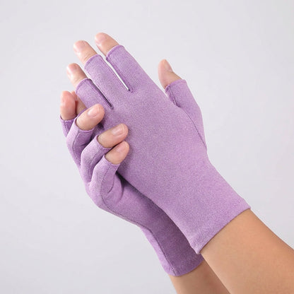 Fingerless Compression Gloves for Joint Support & Pain Relief – Breathable Half-Finger Hand Braces for Everyday Tasks & Arthritis Comfort