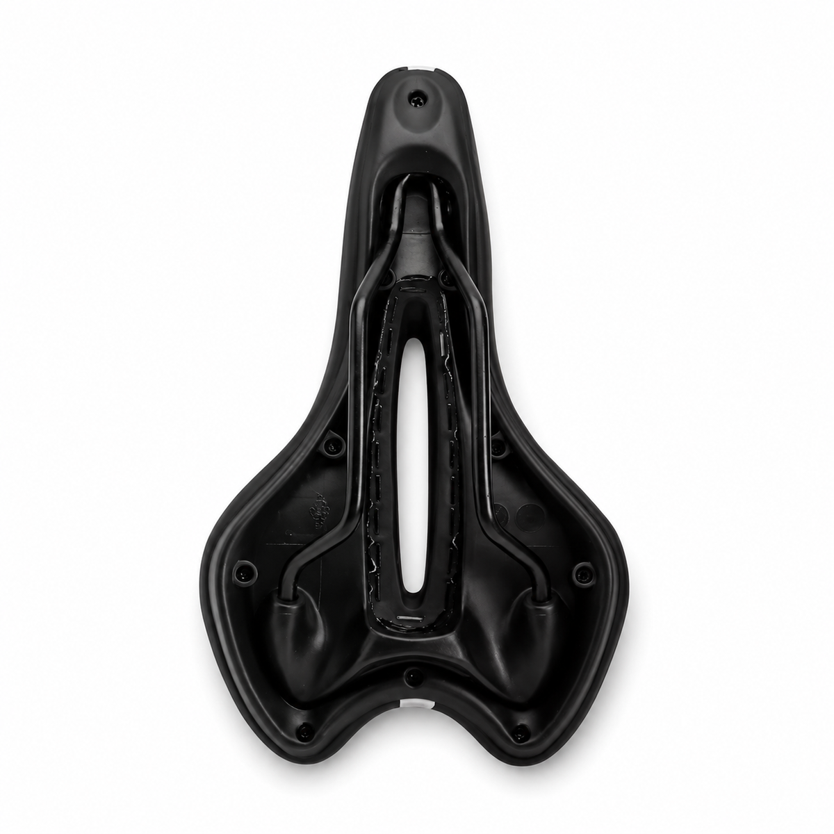 Pressure-Relief Bike Saddle with Center Channel for Road & Time Trial Cycling – Foam Cushion, Water-Resistant Cover, Standard Rail Mount