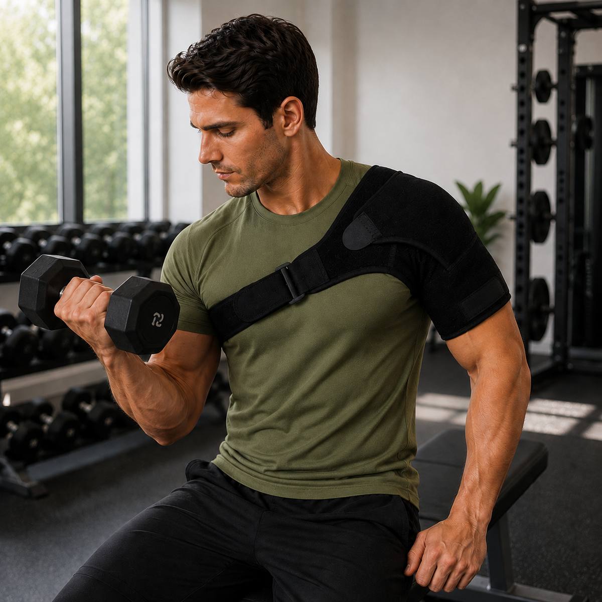 Adjustable Shoulder Compression Brace for Pain Relief & Stability – Men & Women – Left or Right Arm Support Wrap