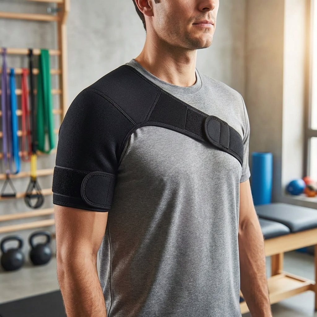 Adjustable Shoulder Compression Brace for Pain Relief & Stability – Men & Women – Left or Right Arm Support Wrap