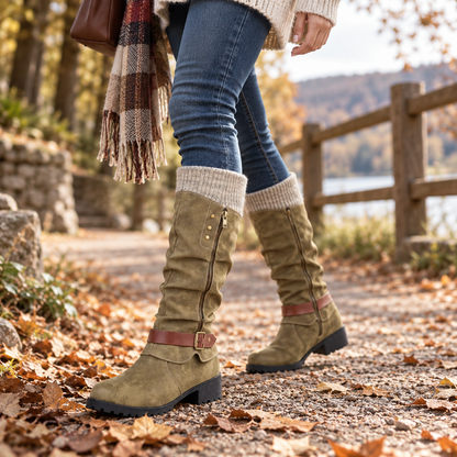 Insulated Mid-Calf Winter Boots with Arch Support for Women & Men – Side Zip Entry, Non-Slip Sole, Cold Weather Footwear