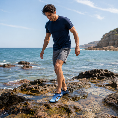 Lightweight Water Shoes with Non-Slip Rubber Sole for Swimming, Surfing, Beach & Pool – Snug Sock-Like Fit, Quick-Dry Aqua Socks for Men &
