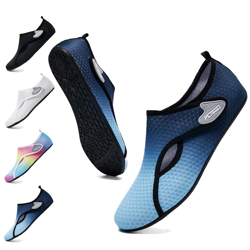 Lightweight Water Shoes with Non-Slip Rubber Sole for Swimming, Surfing, Beach & Pool – Snug Sock-Like Fit, Quick-Dry Aqua Socks for Men &