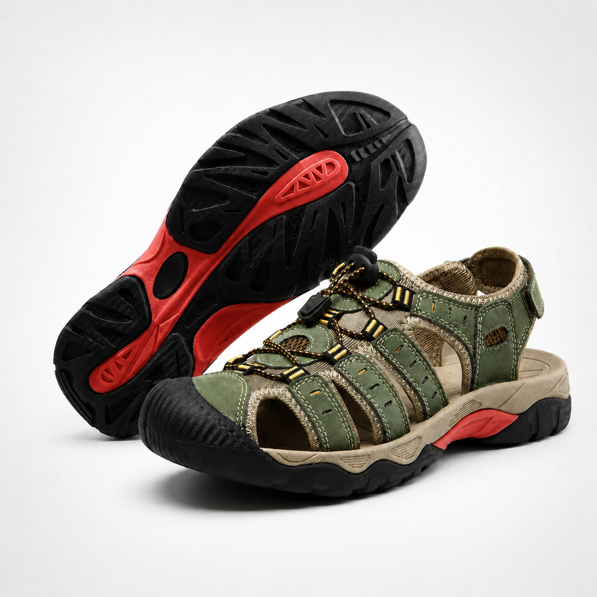 Men's Quick-Dry Sport Sandals with Adjustable Straps for Hiking, Water Sports & Beach