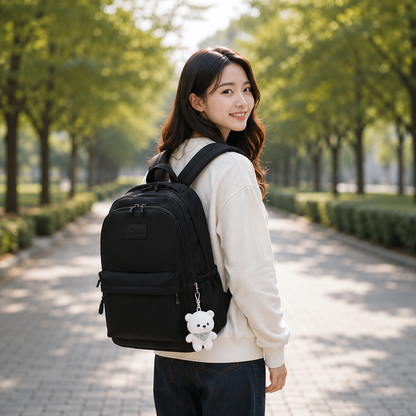 Large Nylon Travel Backpack with Padded Laptop Sleeve & Organized Pockets for School, Work & Commuting – Men Women Students