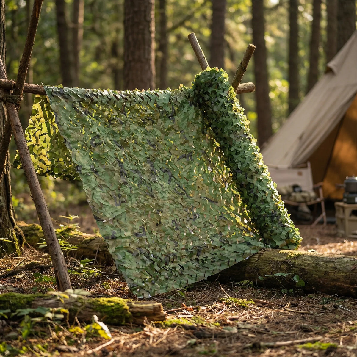 Camouflage Netting Roll – Lightweight Mesh Screen for Hunting Blinds, Shade Cover & Outdoor Privacy