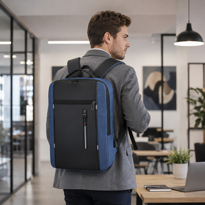 Mochila impermeable para portátil con puerto de carga USB – Compartimento acolchado para notebook de 15.6 pulgadas – Mochila urbana para trabajo, escuela y viajes