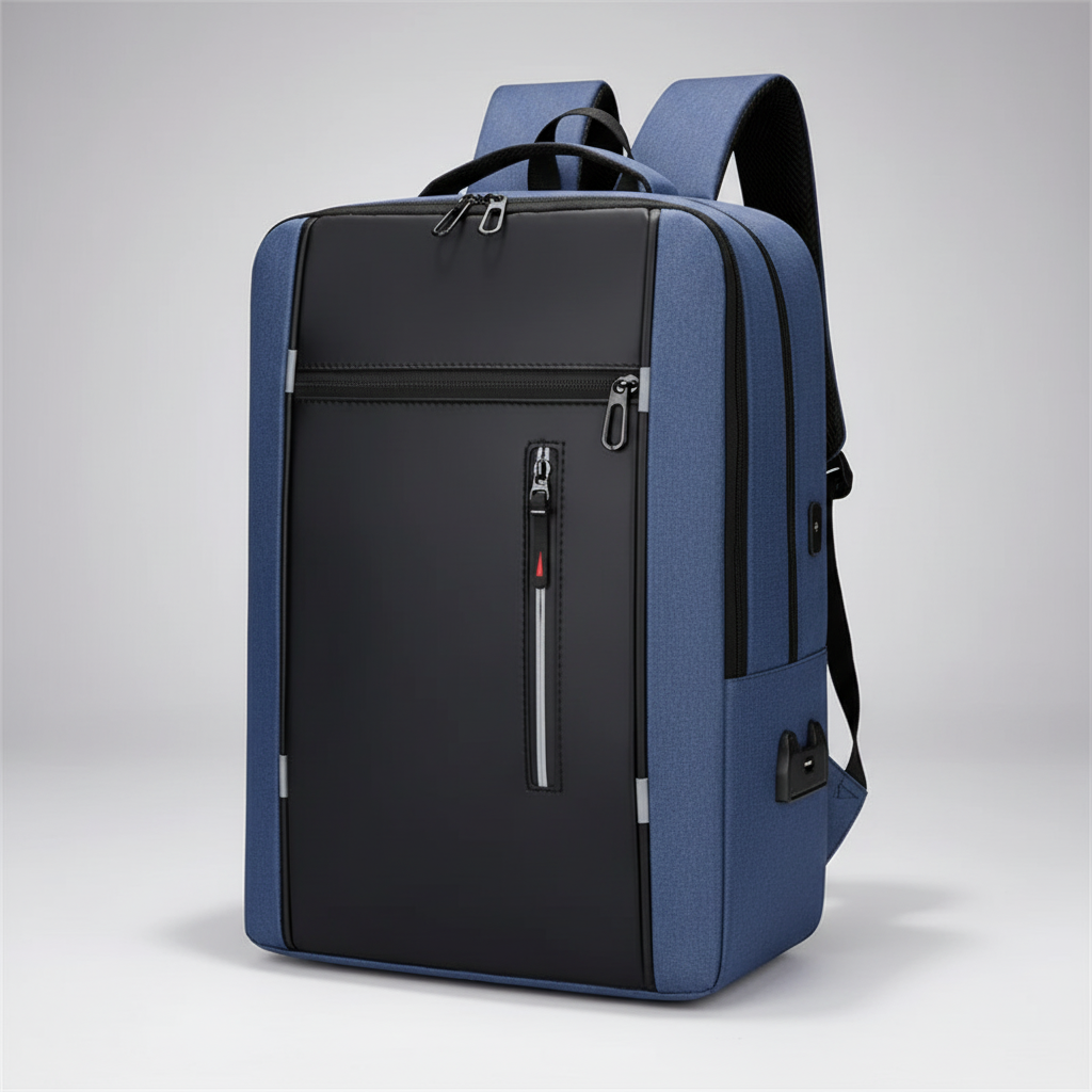 Mochila impermeable para portátil con puerto de carga USB – Compartimento acolchado para notebook de 15.6 pulgadas – Mochila urbana para trabajo, escuela y viajes
