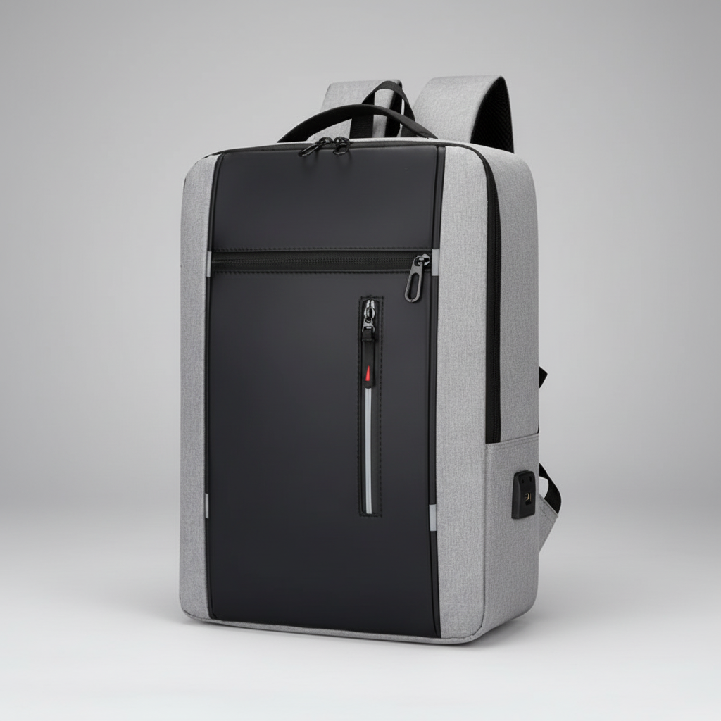 Mochila impermeable para portátil con puerto de carga USB – Compartimento acolchado para notebook de 15.6 pulgadas – Mochila urbana para trabajo, escuela y viajes