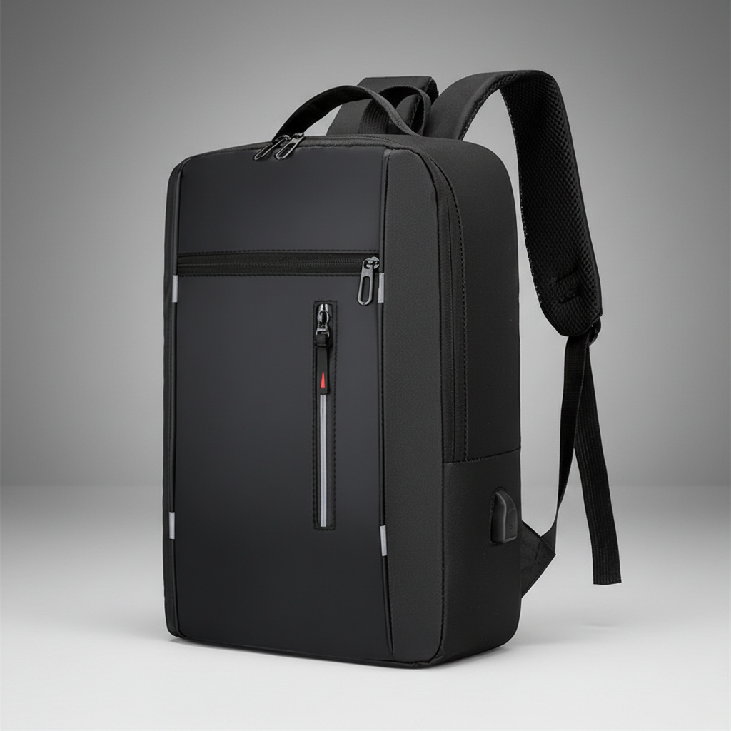 Mochila impermeable para portátil con puerto de carga USB – Compartimento acolchado para notebook de 15.6 pulgadas – Mochila urbana para trabajo, escuela y viajes