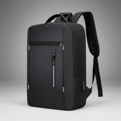 Mochila impermeable para portátil con puerto de carga USB – Compartimento acolchado para notebook de 15.6 pulgadas – Mochila urbana para trabajo, escuela y viajes