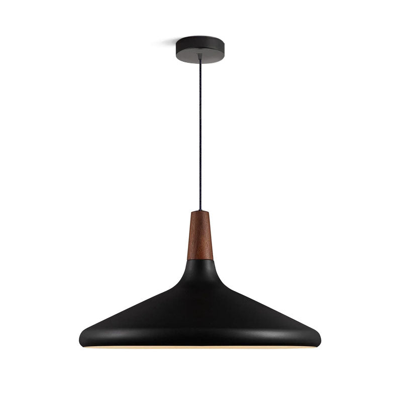 Hanging Drop Ceiling Fixture Wood Metal Shade Adjustable Cord 7-15 inch Diameter for Kitchen Island Dining Room E26 Socket Modern Farmhouse
