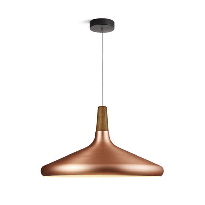 Hanging Drop Ceiling Fixture Wood Metal Shade Adjustable Cord 7-15 inch Diameter for Kitchen Island Dining Room E26 Socket Modern Farmhouse