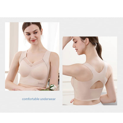 Wireless Full Coverage Support Bra with Cushioned Straps & Seamless Lift for All-Day Comfort