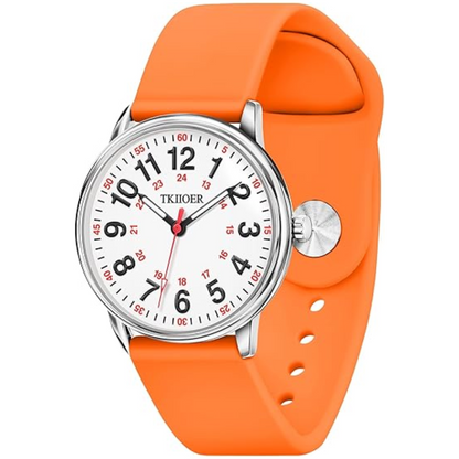 Analog Watch with Luminous Dial, Waterproof Watch with Second Hand for Nurses, Gift for Nurse and Medical Student