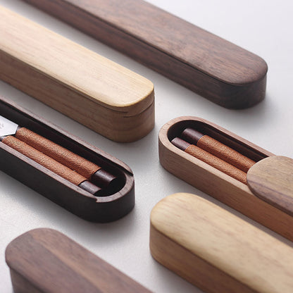 Handcrafted Wooden Chopsticks with Decorative Thread & Gift Box for Asian Dining