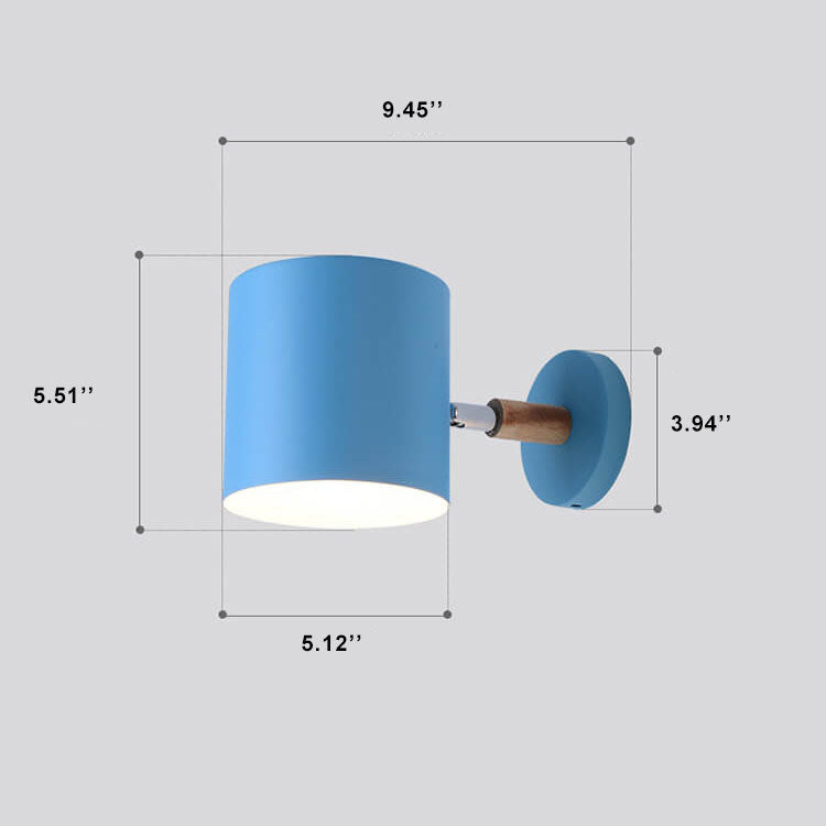 Sconce Light Fixture for Bedroom 5 in × 5.5 in Hardwired E26 Socket Wood Metal Accent Reading Nightstand Living Room Hallway Decor Contempor