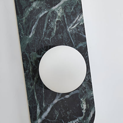 Sculptural Stone & Glass Sconce Light with Warm LED Glow for Hallway Living Room Bedroom Entryway Interior Accent Lighting Modern Minimalist