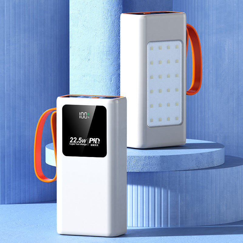 Portable Solar Power Bank with LED Light & Fast Charging | High Capacity for Outdoor Adventures