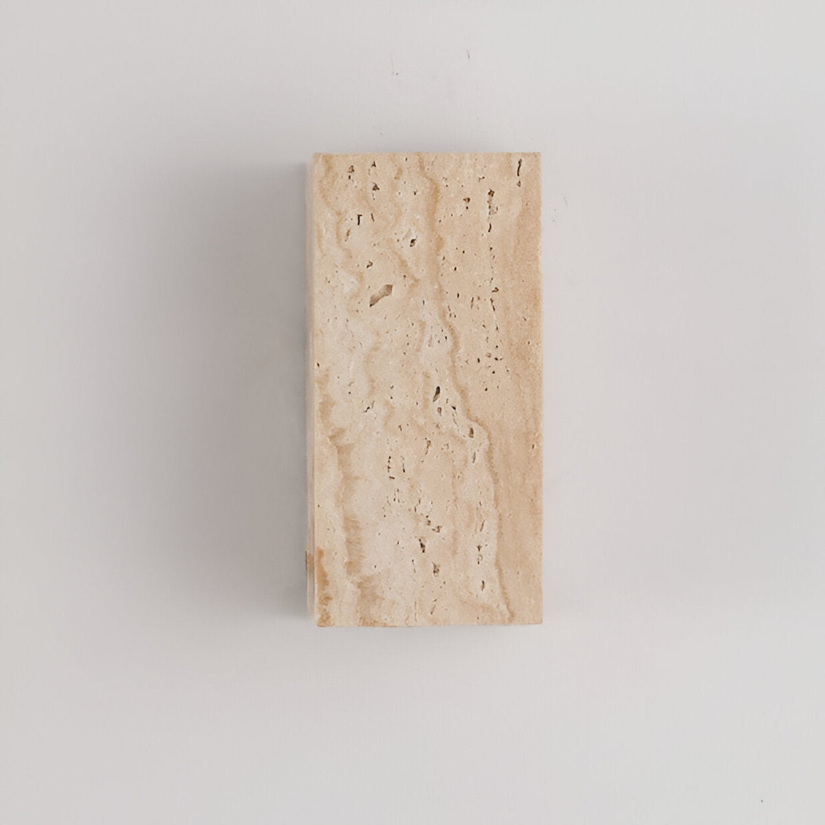 Outdoor LED Sconce Natural Stone Up-Down Light Waterproof Garden Wall Mount Fixture for Patio Entryway Facade 6.3 Inch Travertine Exterior L