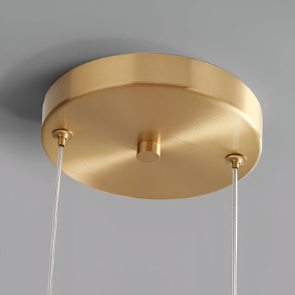 Glass Hanging Ceiling Fixture with Adjustable Cord for Dining Tables & Kitchen Islands | Color-Tunable LED Modern Farmhouse Style