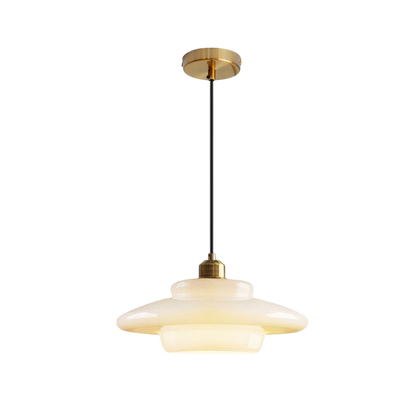 Lámpara de techo con globo de cristal esmerilado y casquillo E27 para isla de cocina, mesa de comedor, pasillo, entrada y dormitorio | Lámpara colgante blanca de mediados de siglo para sala de estar