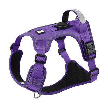 Adjustable Anti-Pull Dog Vest with Front Clip and Reflective Trim for Small to Large Breeds