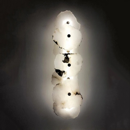 Stone Sconce Light LED Warm Glow for Stairs Entryway Vertical Mount Accent Fixture 5-Inch Contemporary Wall Lighting for Narrow Spaces