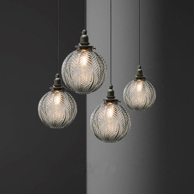 Glass Drop Ceiling Light 6-Inch Shade Adjustable 79-Inch Cord for Kitchen Island Dining Room Bar Counter Modern Minimalist Hanging Fixture