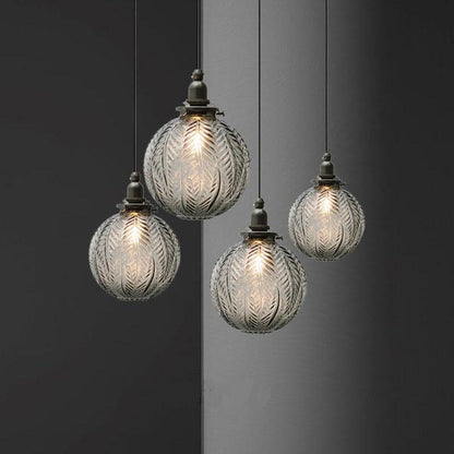 Glass Drop Ceiling Light 6-Inch Shade Adjustable 79-Inch Cord for Kitchen Island Dining Room Bar Counter Modern Minimalist Hanging Fixture
