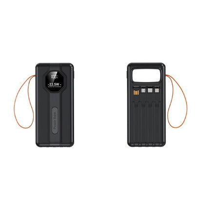 Cargador portátil | Power Bank con cables integrados y carga rápida | Diseño compacto para mayor comodidad en movimiento