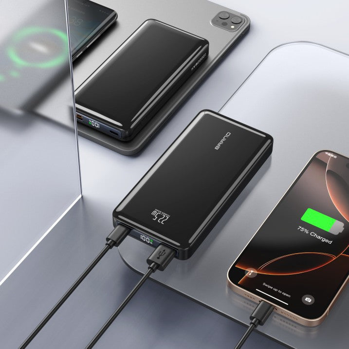 Portable Fast Charging Power Bank with LED Display | Compact Design for On-the-Go Charging