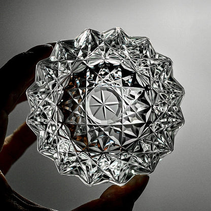 Hand-Cut Crystal Whisky Tumbler with Diamond Facets in Presentation Box for Bourbon, Scotch & Cocktails