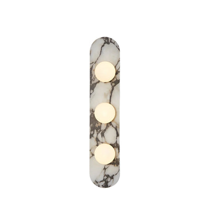 Sculptural Stone & Glass Sconce Light with Warm LED Glow for Hallway Living Room Bedroom Entryway Interior Accent Lighting Modern Minimalist