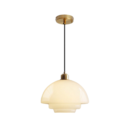 Lámpara de techo con globo de cristal esmerilado y casquillo E27 para isla de cocina, mesa de comedor, pasillo, entrada y dormitorio | Lámpara colgante blanca de mediados de siglo para sala de estar