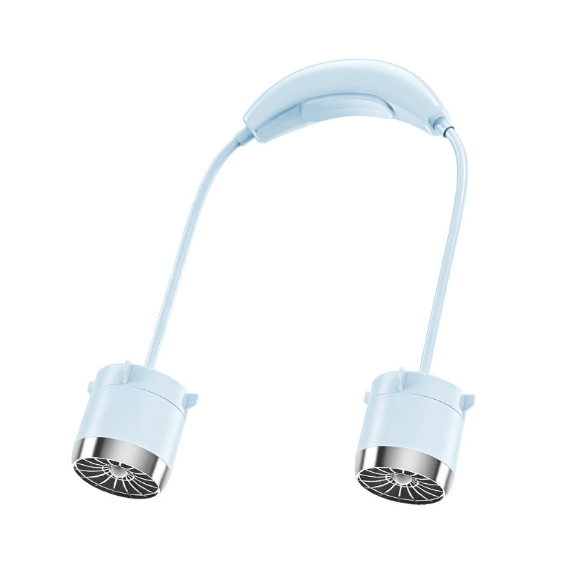 Ventilador de cuello recargable con velocidad ajustable: refrigeración portátil y silenciosa para viajes, deportes y actividades al aire libre