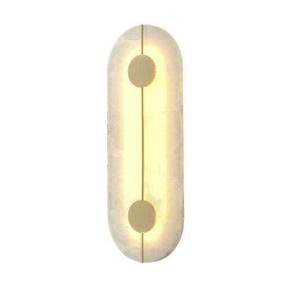 Marble Sconce Light 17 in LED Fixture Bedroom Hallway Reading Nook Vertical Modern Ambient Lighting for Quiet Spaces