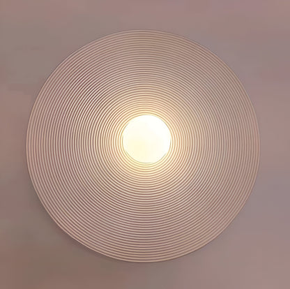 Round Glass Resin Wall Sconce White LED Fixture Bedroom Hallway Living Room Soft Glow Minimalist Mount Ambient Light for Home