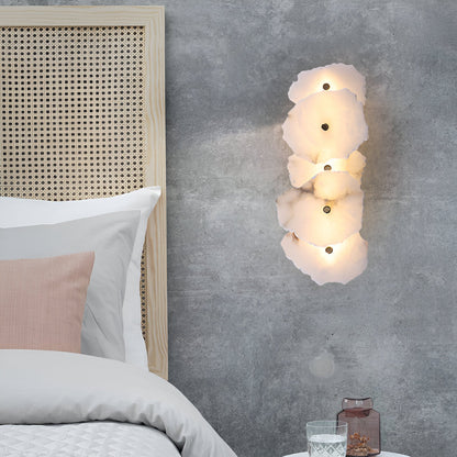 Stone Sconce Light LED Warm Glow for Stairs Entryway Vertical Mount Accent Fixture 5-Inch Contemporary Wall Lighting for Narrow Spaces
