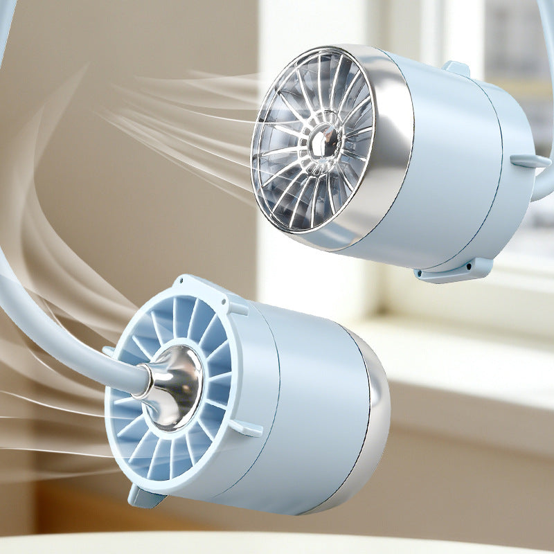 Ventilador de cuello recargable con velocidad ajustable: refrigeración portátil y silenciosa para viajes, deportes y actividades al aire libre