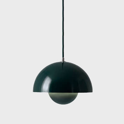 Half-Dome Metal Pendant Light – Scandinavian Minimalist Hanging Ceiling Fixture for Dining Room, Kitchen Island & Living Room